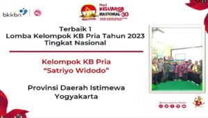 Kelompok KB Pria “SATRIYO WIDODO” menjadi Juara 1 Tingkat Nasional